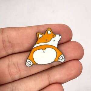 Corgi Enamel Pin